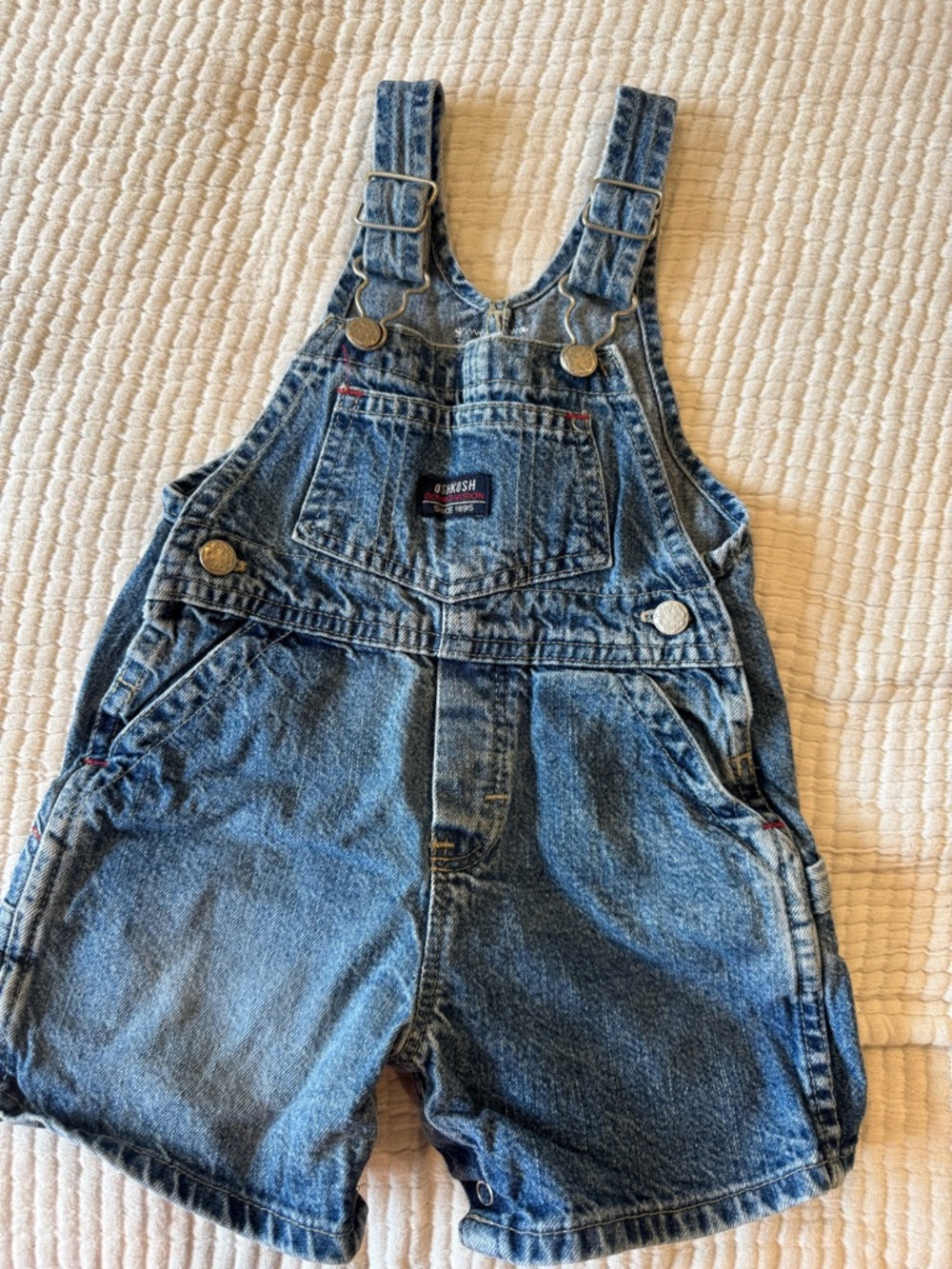 Vintage OshKosh B'gosh Denim Vestbak" short overalls